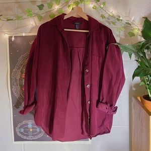 Oversized Corduroy Button-Down Size Small